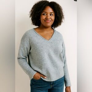NWT C&C California Wool Blend Pullover Sweater in Dusty Blue Size Large